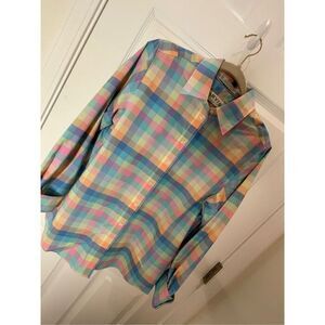 Orvis Women’s button down shirt pastel size 12